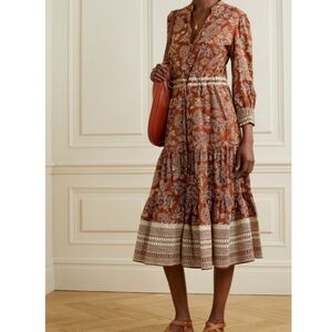 VERONICA BEARD SWEDIE PRINTED MIDI DRESS